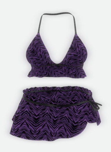 TOP AND SKIRT - TIGER PURPLE - MAITREYA B
