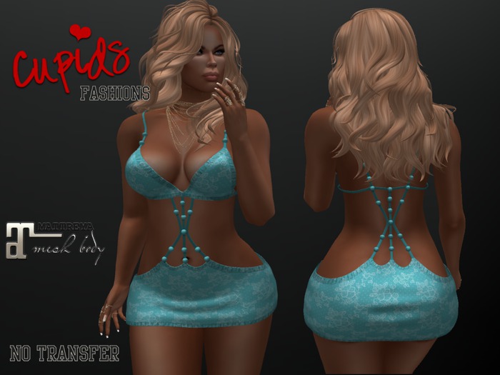 *CF* BEADED ROPE MINI MAITREYA BLUE LACE