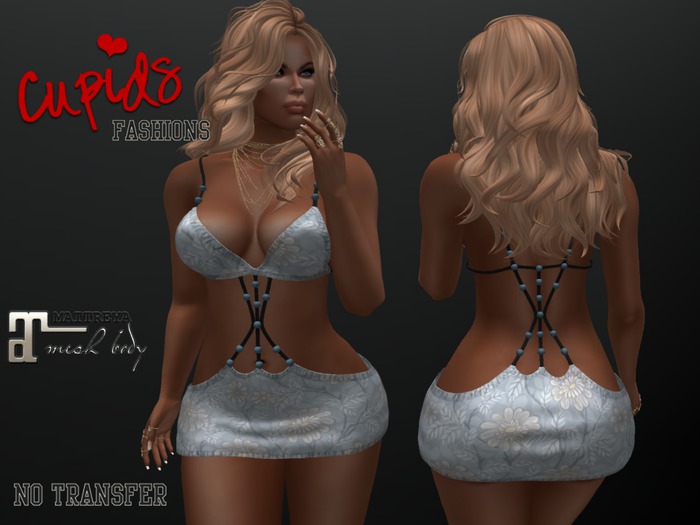 *CF* BEADED ROPE MINI MAITREYA DAKOTA BLUE