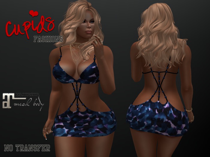 *CF* BEADED ROPE MINI MAITREYA JERSEY BLUE