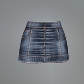 Blue Denim Maitreya Button Miniskirt