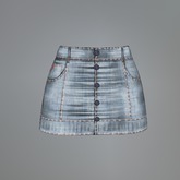 Sky Denim Maitreya Button Miniskirt