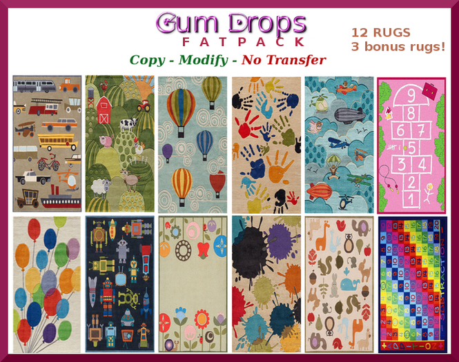 Gum Drops - Children Rugs Fatpack