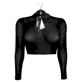 Emery Filomena Mesh Top Black