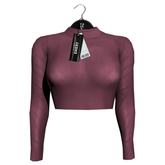 Emery Filomena Mesh Top Morado