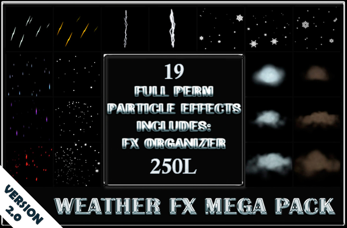 Particle FX Mega Pack - Weather FX - 19 Full Perm Effects [weather cloud rain storm particles effect script by Drake]