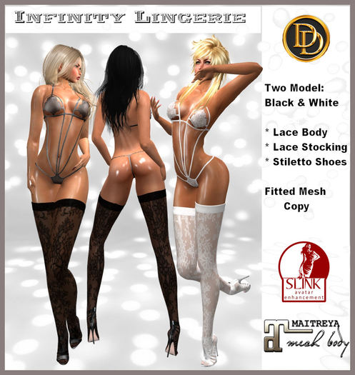 ☾ⅅⅅ☽ Infinity Lingerie Black & White / MAITREYA / SLINK ★