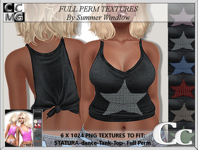 STATURA DANCE TOP TEXTURES -STARS X 6 - FULL PERM