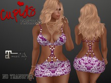 *CF* BEADED ROPE MINI MAITREYA Plum Hibiscus