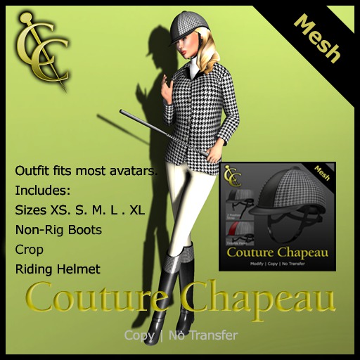 CC Equestrian Riding Outfit Set - Houndstooth