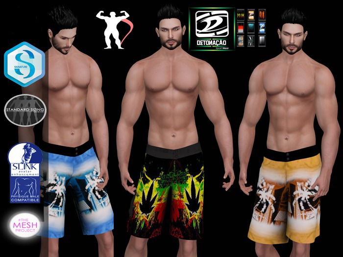 Mesh_Mens Beach Shorts (9 style HUD )