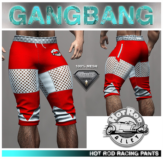 GB - RED HOT ROD RACING PANTS (DEMO)