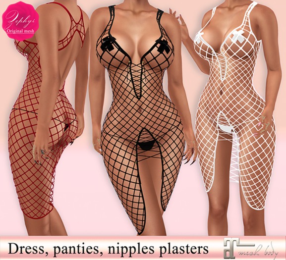"Zephyr" Dress - Sexy net (Black)  DEMO