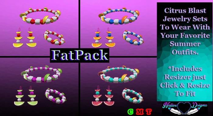 ~NHD~ Citrus Blast Jewelry Sets FatPack