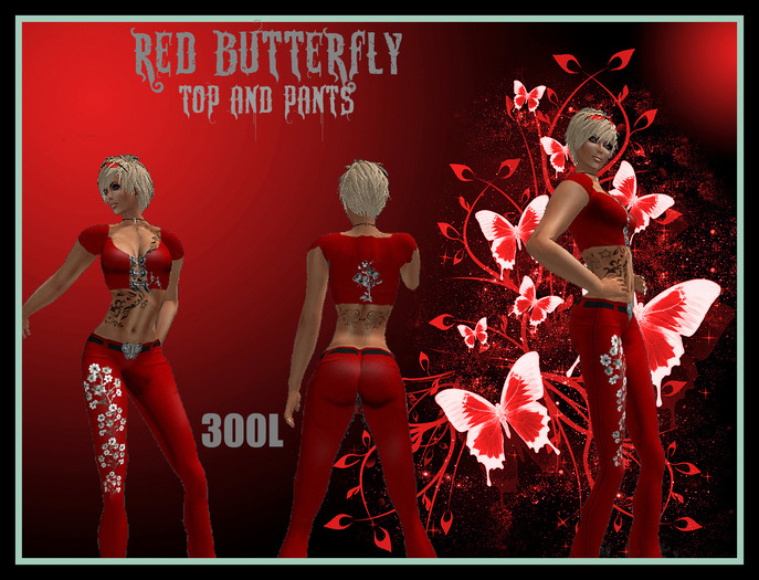 RED BUTTERFLY OUTFIT