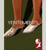 YENTEMENTS - EMBOSSED PYTHON MULE PUMP