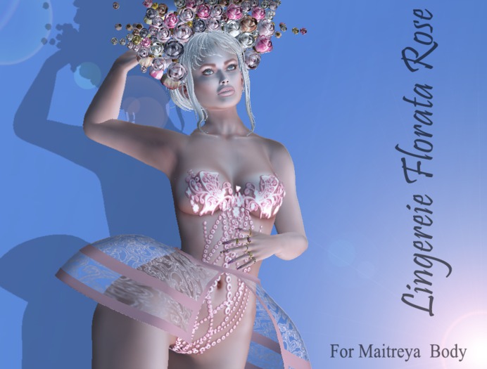 :::LS  LINGERIE FLORATA  ROSE MAITREYA