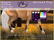 *E* RealHorse Rigged Tendon Boots [BOXED]  RH Shetland