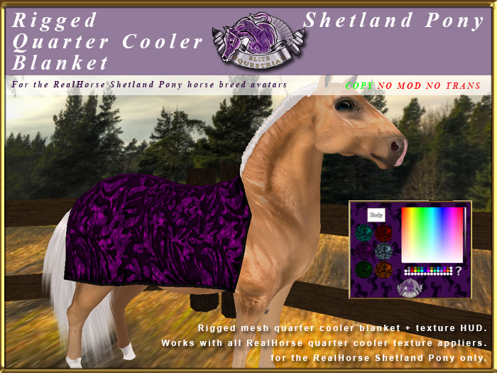 *E* RealHorse 1/4 Cooler Set [BOXED] RH Shetland