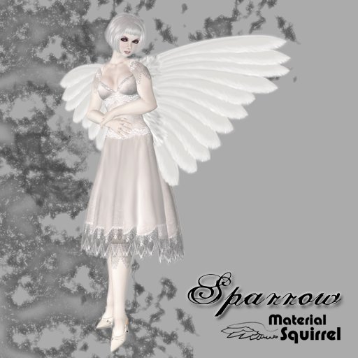 Flexi Sparrow Wings in White - Flexi and Scripted Angel Wings