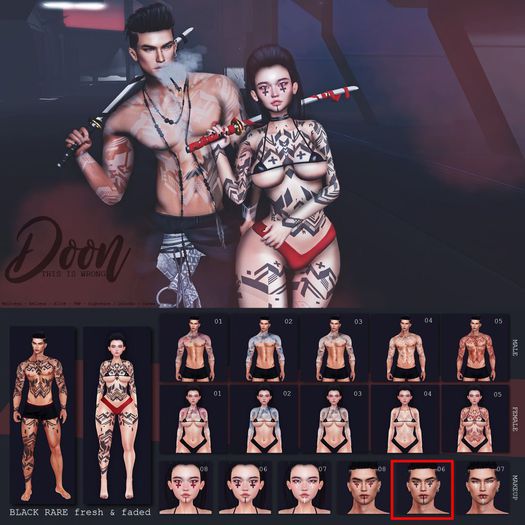THIS IS WRONG Doom tattoo 06 - male pack