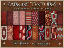 Parkins Textures - Rugs Red Set - 20x Full Perm 512x1024 - Carpet, Furnishing, Home, Decor, Mat, Home, Floor, Designer