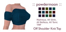 powdermoon - Off Shoulder Knit Top DEMO With HUD