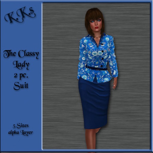KKs Classy Lady Suit Blue