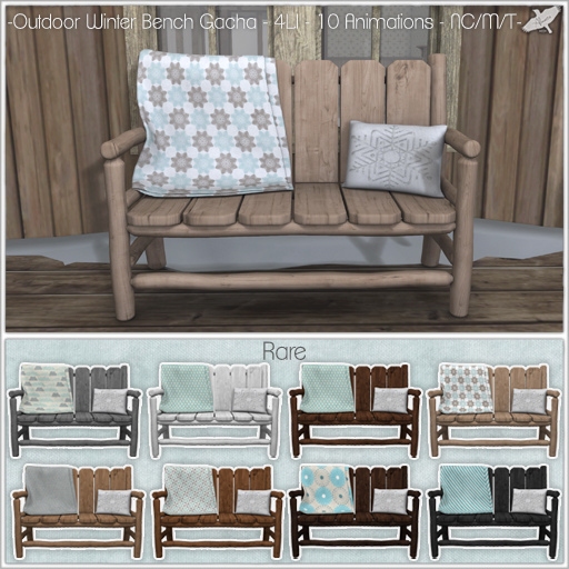 Alouette - Outdoor Winter Bench - Dark - RARE