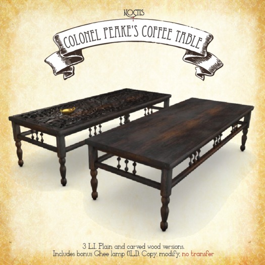 [noctis] Colonel Peake's Raj coffee table BOXED