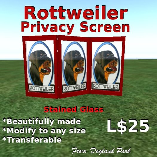 Privacy Screen~Rottweiler