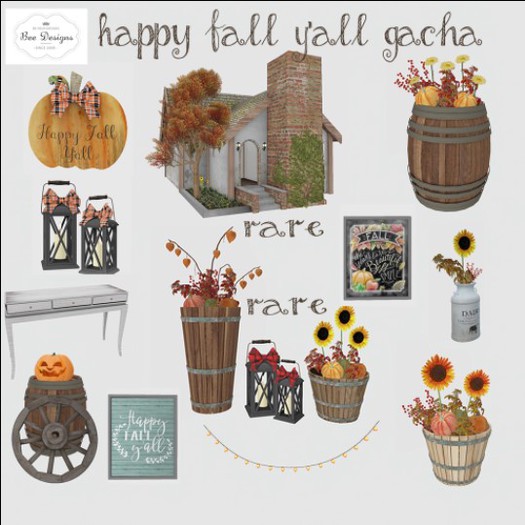 Bee Designs Happy Fall Y'all Gacha  wall decor 1
