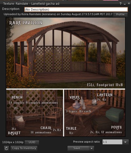 Raindale - Lanefield lantern (rez&open)