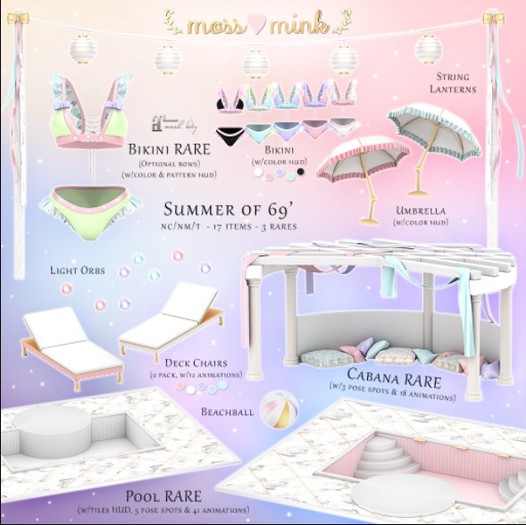 {moss&mink} Summer of 69 - Bikini White