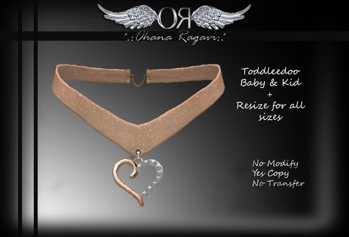 *.:OR:.* Heart Necklace-PEACH