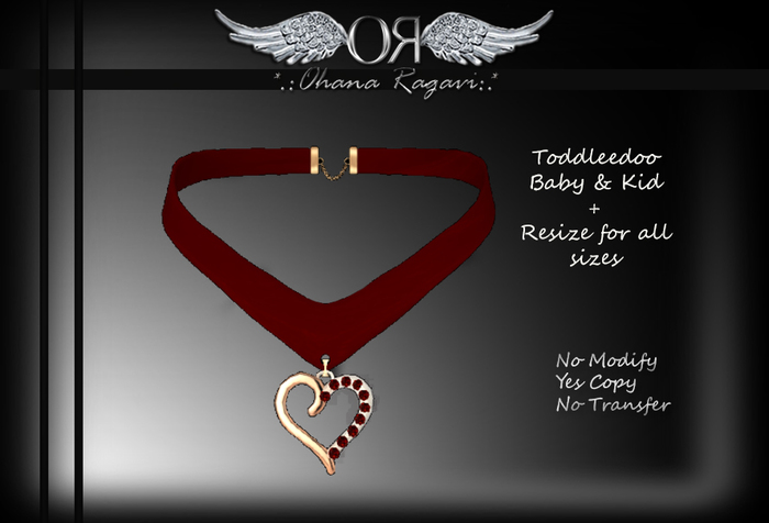*.:OR:.* Heart Necklace-RED