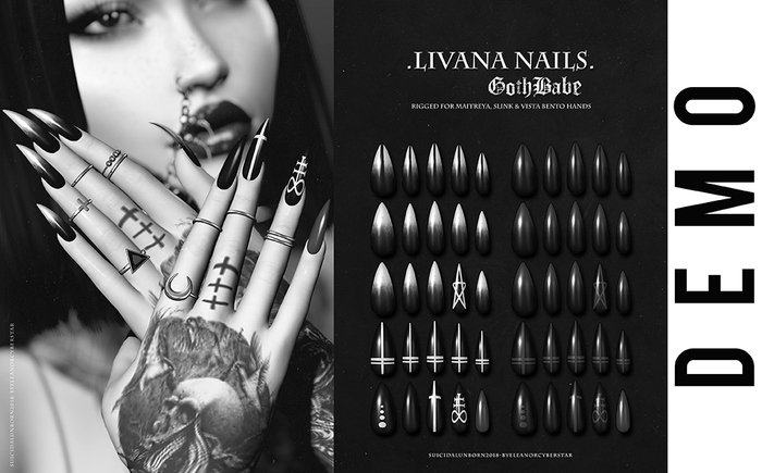 -SU!- Livana Nails GothBabe DEMO