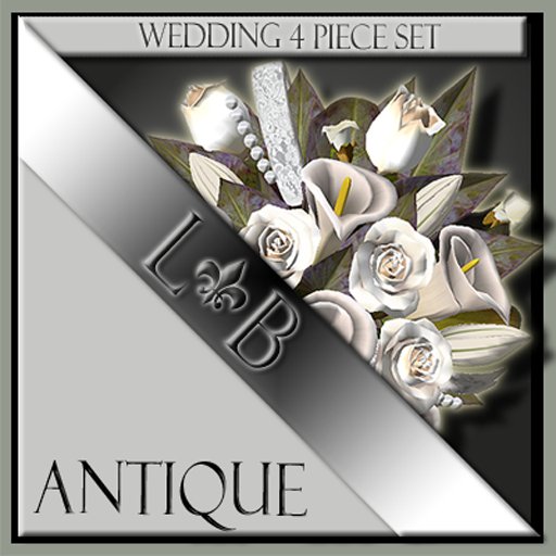 Wedding Flowers - Antique Calla & Rose 4PC Wedding Flowers Set