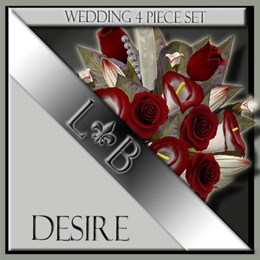 Wedding Flower Set - Calla Lily & Rose - 4PC Desire (Bouquets & Boutonnieres)