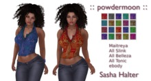 powdermoon - Sasha Halter Top - 20 Colour HUD - Maitreya, All Slink, All Belleza, All Tonic, ebody classic