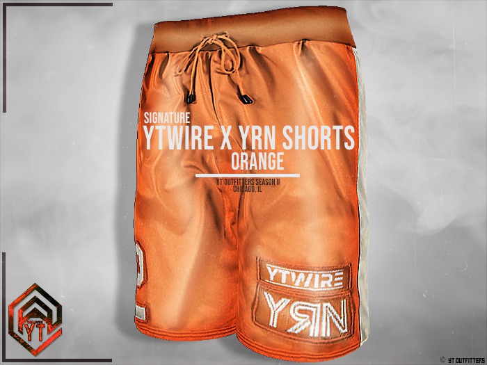 yT - YTWIRE x YRN Shorts - ORANGE (Signature)