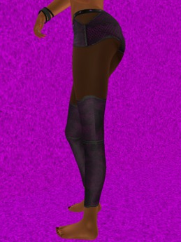 Second Life Marketplace - Leather Set Bustier+Pants Lilac Space