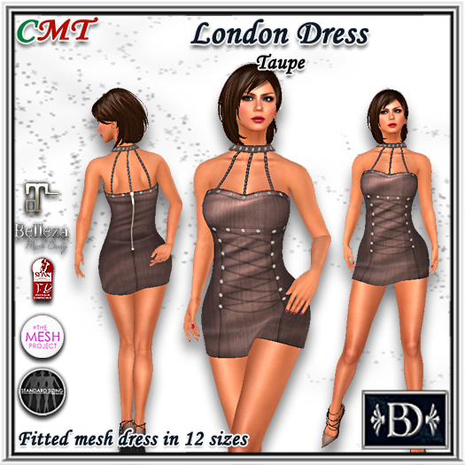 < BD > London Dress Taupe