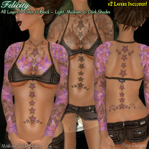 ::Para Designs:: Purple Haze Tattoo ~ Unisex 