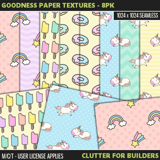 Clutter - Goodness Paper Textures - 8PK