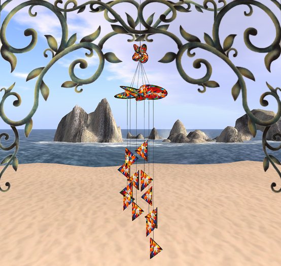 WIND CHIME ART GLASS  Triangle