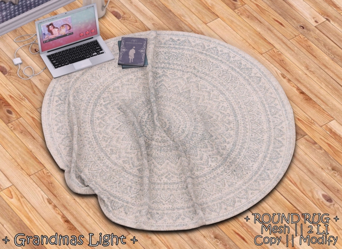 WIB - Round Mesh Rug - grandmas Light