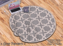 || When I'm Bored || Round Mesh Rug || Gray Pattern || 2 LI 