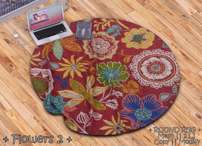 || When I'm Bored || Round Mesh Rug || Flowers 2 || 2 LI 