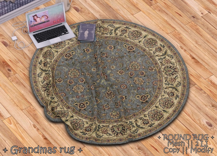 || When I'm Bored || Round Mesh Rug || Grandmas Rug || 2 LI